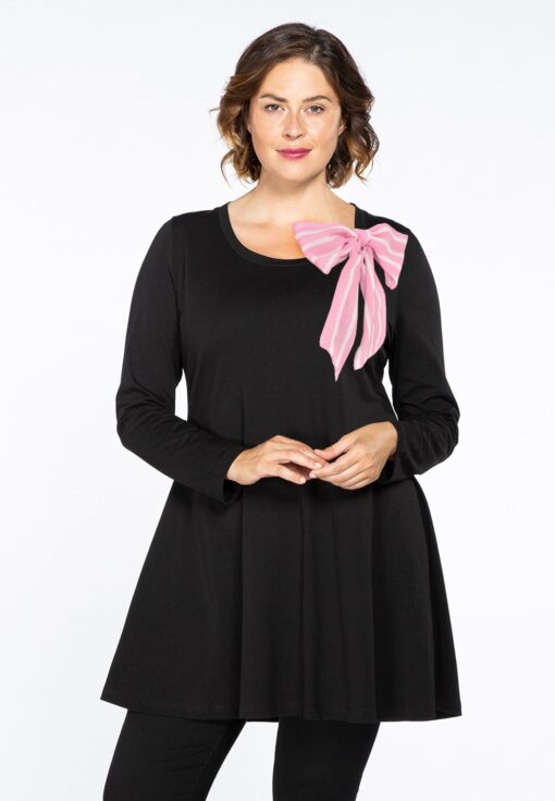 Yoek Tuniek wide bottom strik | Zwart | Maat 42/44