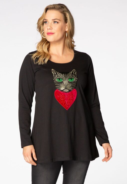 Yoek Tuniek Cat flare | Zwart | Maat 54/56