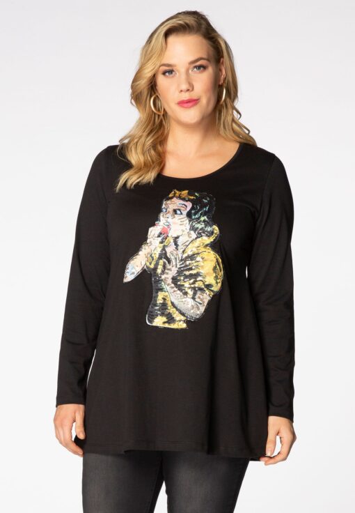 Yoek Tuniek Snowwhite flare | Zwart | Maat 58/60