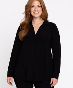 Yoek Blouse A-lijn | Zwart | Maat 42/44