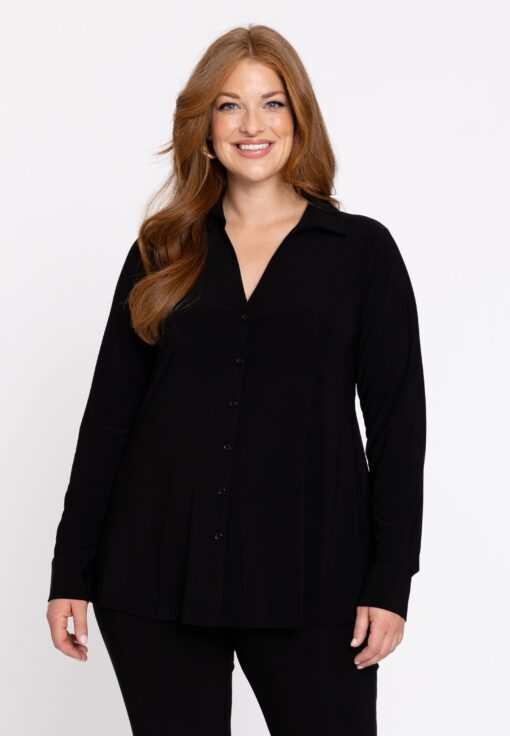 Yoek Blouse A-lijn | Zwart | Maat 42/44