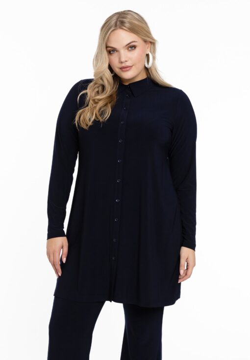 Yoek Blouse | Blauw | Maat 46/48