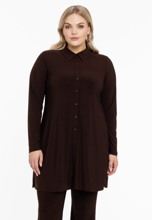Yoek Blouse | Bruin | Maat 42/44