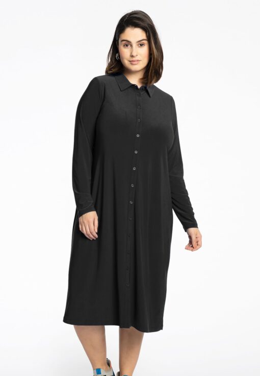 Yoek Blouse midi | Zwart | Maat 38/40