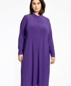 Yoek Blouse midi | Paars | Maat 46/48