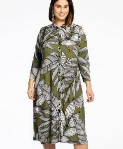 Yoek Blouse midi | Groen | Maat 54/56