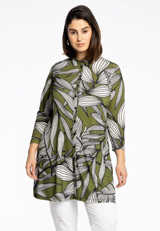 Yoek Blouse | Groen | Maat 42/44