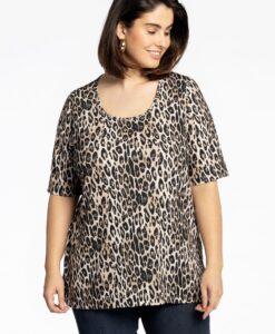 Yoek Shirt A-lijn | Bruin | Maat 38/40