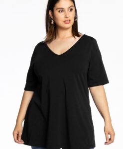 Yoek Tuniek V flare | Zwart | Maat 46/48