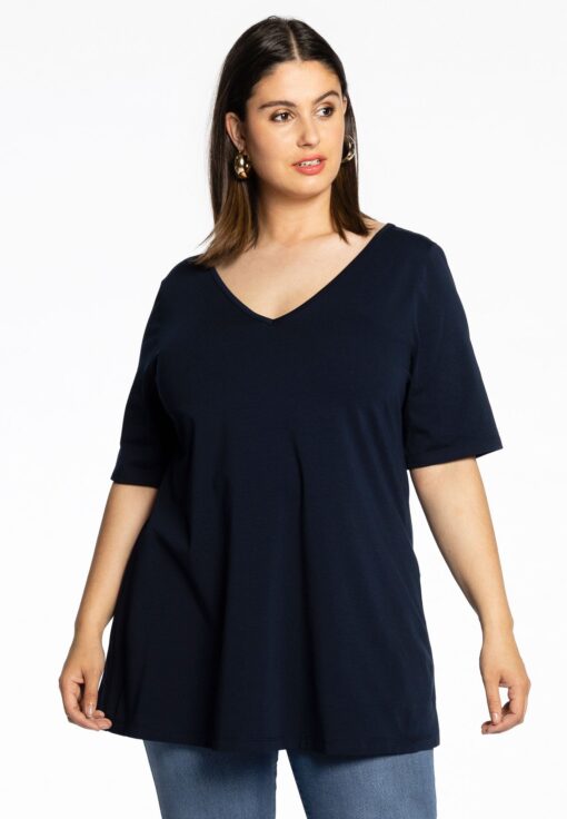 Yoek Tuniek V flare | Blauw | Maat 38/40