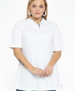 Yoek Polo-shirt flare | Wit | Maat 42/44