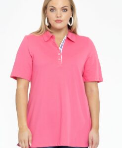 Yoek Polo-shirt flare | Roze | Maat 54/56