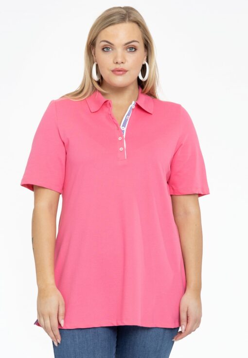 Yoek Polo-shirt flare | Roze | Maat 54/56