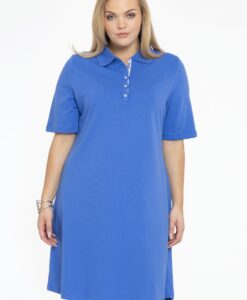 Yoek Polo-jurk | Indigo | Maat 50/52
