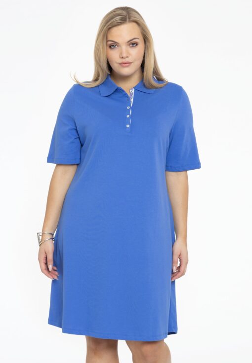 Yoek Polo-jurk | Indigo | Maat 50/52
