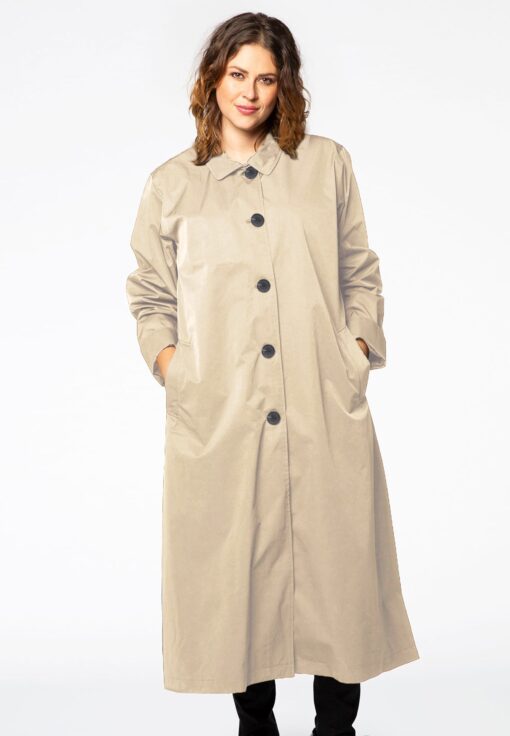 Yoek Raincoat long | Bruin | Maat 46
