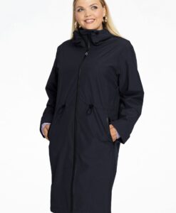 Yoek Regenjas met taillekoord | Blauw | Maat 50