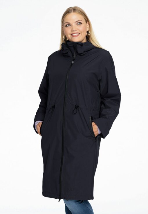 Yoek Regenjas met taillekoord | Blauw | Maat 50