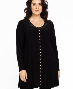 Yoek Tuniek wide bottoms | Zwart | Maat 50/52