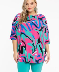 Yoek Shirt kimono mouw | Turquoise | Maat 58/60