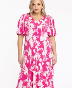 Yoek Jurk met cirkelmouw FREESIA | Roze | Maat 50/52