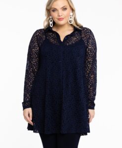Yoek Blouse | Blauw | Maat 42/44