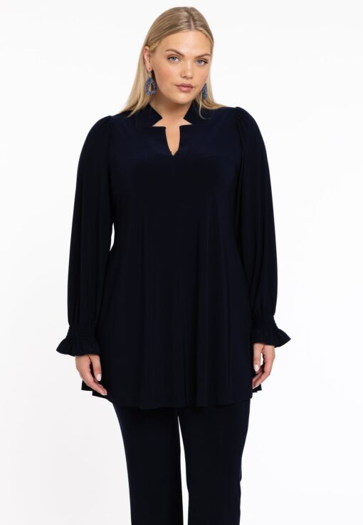 Yoek Tuniek wide bottom smock | Blauw | Maat 58/60
