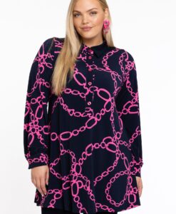 Yoek Tuniek wide bottom polo CIARA | Blauw | Maat 58/60