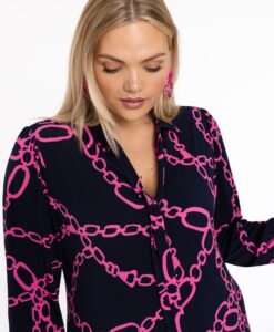 Yoek Jurk A-lijn met strik CIARA | Blauw | Maat 46/48