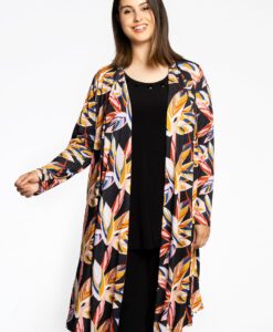 Yoek Vest met plooien FLEURÍ | Zwart | Maat 38/40
