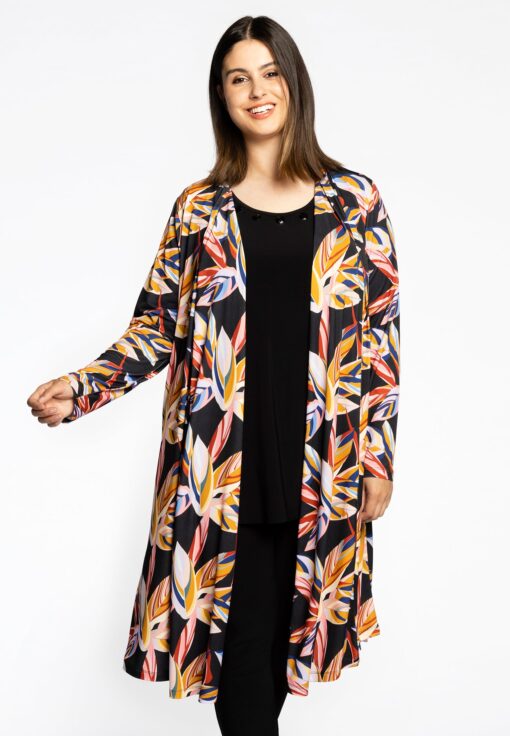Yoek Vest met plooien FLEURÍ | Zwart | Maat 38/40