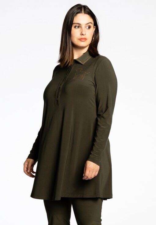 Yoek Tuniek wide bottom Flip | Groen | Maat 38/40