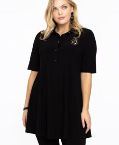 Yoek Tuniek wide bottom LADYBUG | Zwart | Maat 50/52