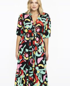 Yoek Jurk pofmouw MATISSE | Zwart | Maat 50/52