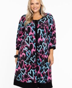 Yoek Dress puff sleeves | Zwart | Maat 38/40