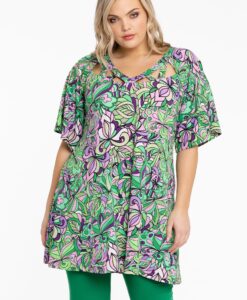 Yoek Tuniek met cut-out TIFFANY | Groen | Maat 38/40