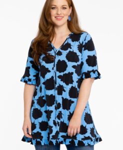Yoek Tuniek flare ROSA NERA | Licht Blauw | Maat 54/56