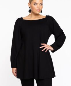 Yoek Tuniek Demi Square VERO | Zwart | Maat 50/52