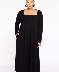 Yoek Jurk swing VERO | Zwart | Maat 38/40