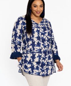 Yoek Tuniek Flare TESSA | Blauw | Maat 50/52