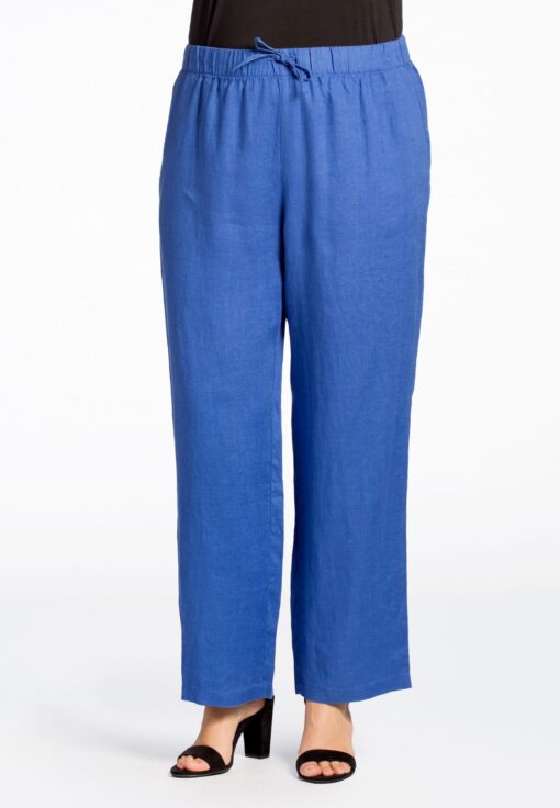 Yoek Lange broek linnen | Licht Blauw | Maat 46/48