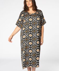 Yoek Midi jurk AFRICA | Wit | Maat 38/40