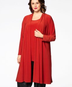 Yoek Vest geplooid | Oranje | Maat 58/60