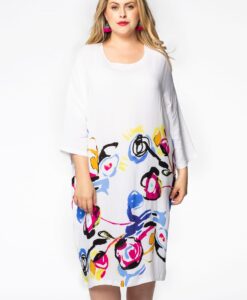 Yoek Jurk CORDOBA | Wit | Maat 46/48