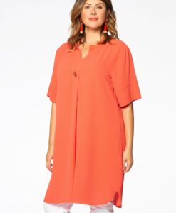 Yoek Jurk met broche | Rood | Maat 38/40