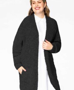 Yoek Cardigan TEDDY | Zwart | Maat 46/48