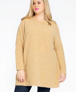 Yoek Pullover wijd TEDDY | Bruin | Maat 46/48