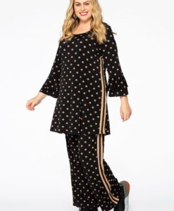 Yoek Broek DOTS | Zwart | Maat 38/40