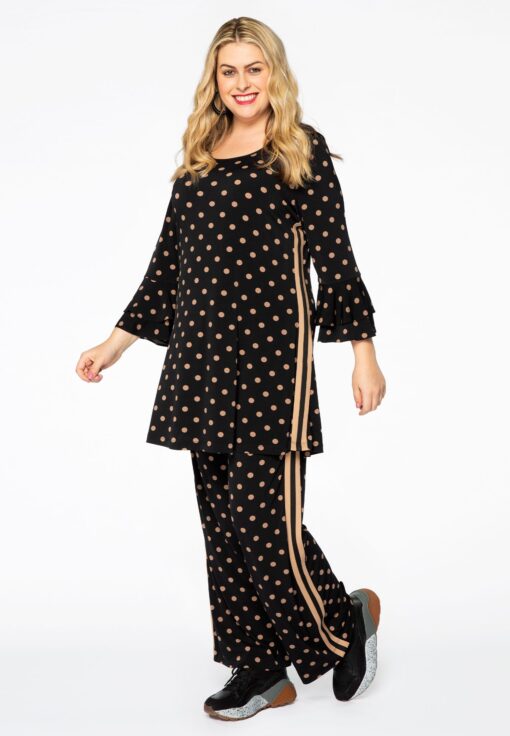 Yoek Broek DOTS | Zwart | Maat 38/40