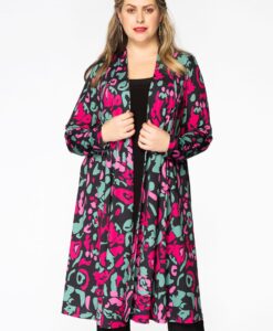 Yoek Cardigan met plooien EVRY | Zwart | Maat 38/40